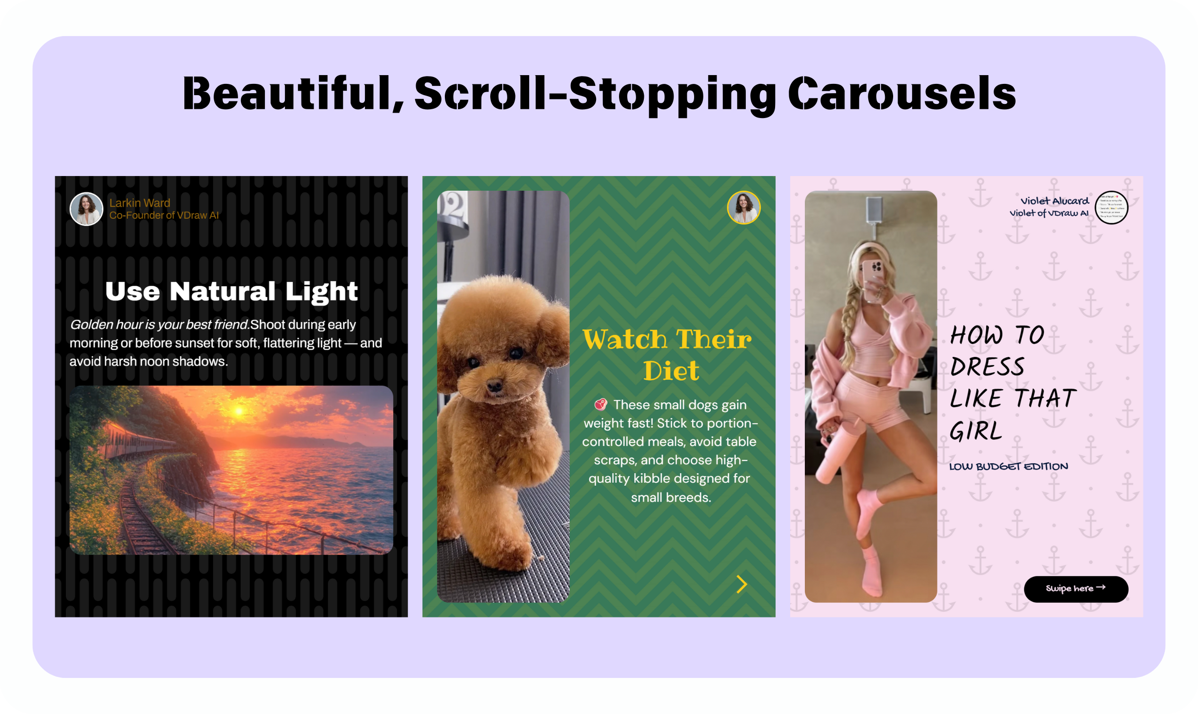 AI Carousel Generator Feature - VDraw