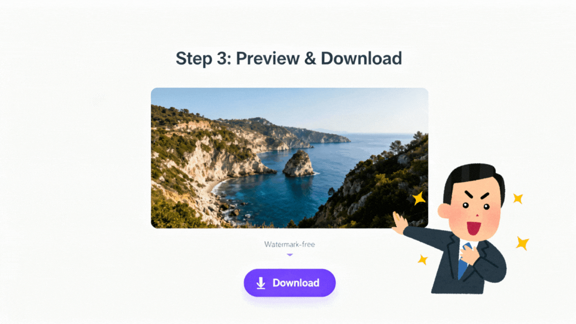 Step 3: Preview & Download - VDraw AI