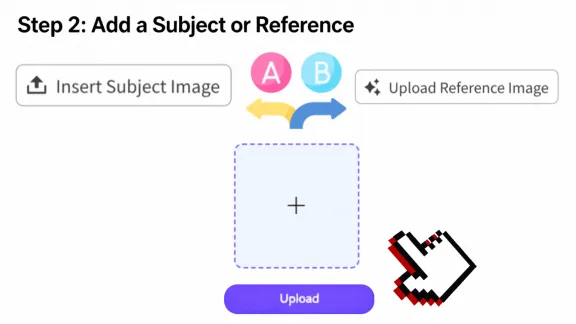 Step 2: Upload a Subject or Reference Image (optional) - VDraw AI