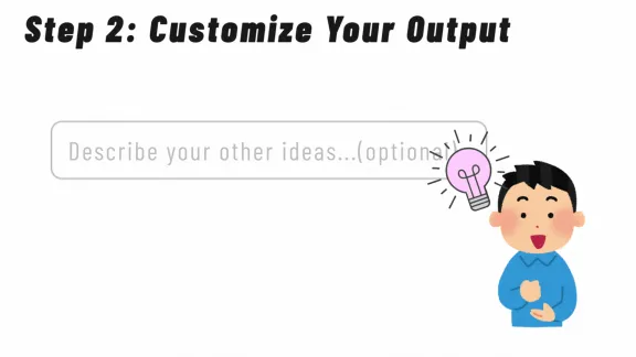 Step 2: Add optional ideas - VDraw AI