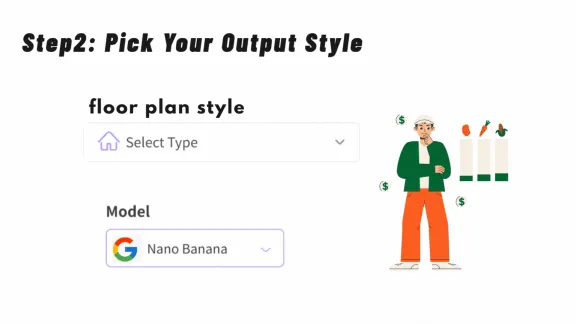 Step2: Pick Your Output Style and Model - VDraw AI