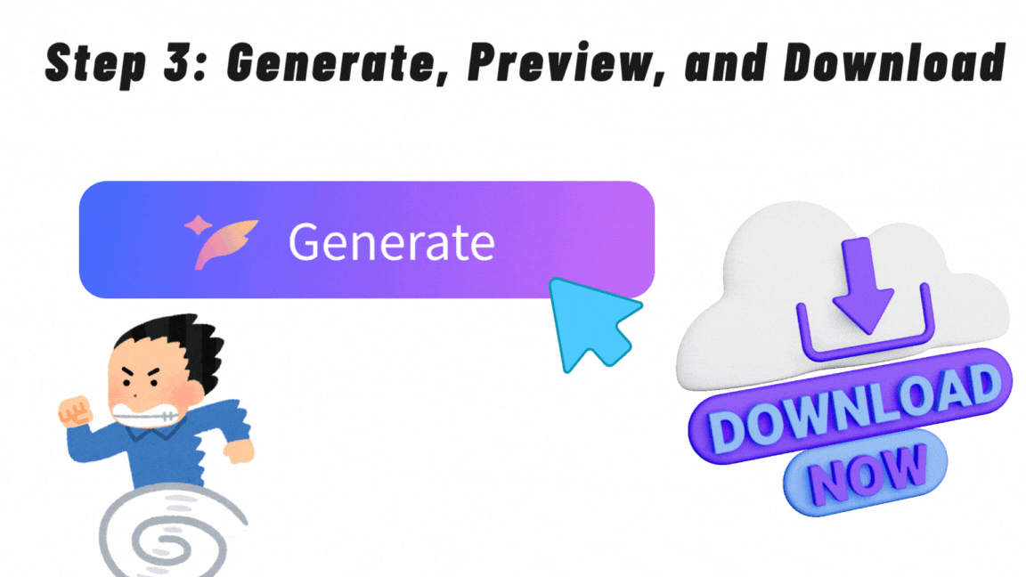 Step 3: Generate, Preview, and Download - VDraw AI