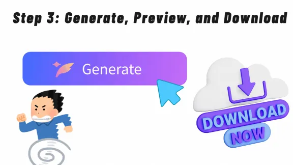 Step 3: Generate, Preview, and Download - VDraw AI