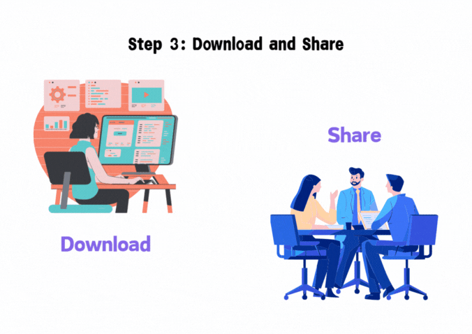 Step 3: Download and Share Anywhere - VDraw AI