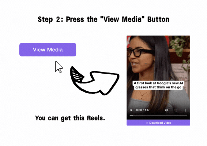 Step 2: Click the "View Media" Button - VDraw AI