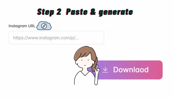 Step 2: Paste & generate - VDraw AI