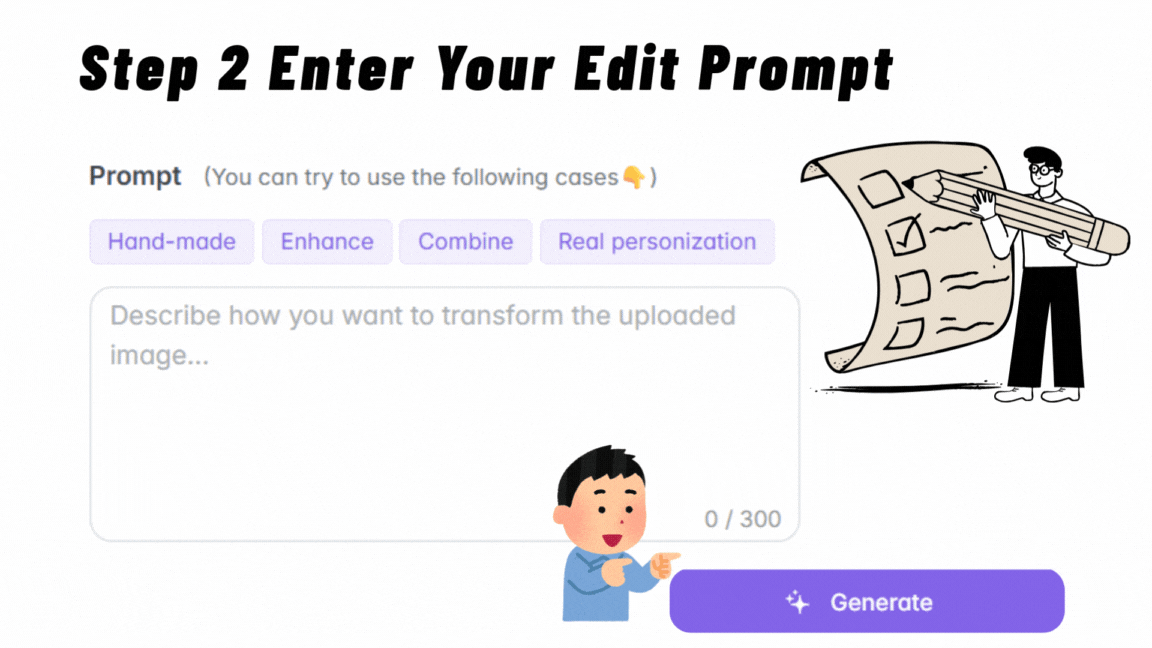 Step 2: Enter Your Edit Prompt - VDraw AI