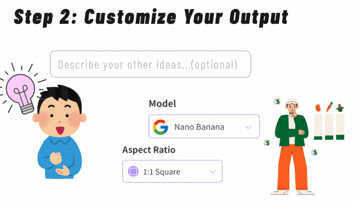 Step2: Customize Your Output - VDraw AI