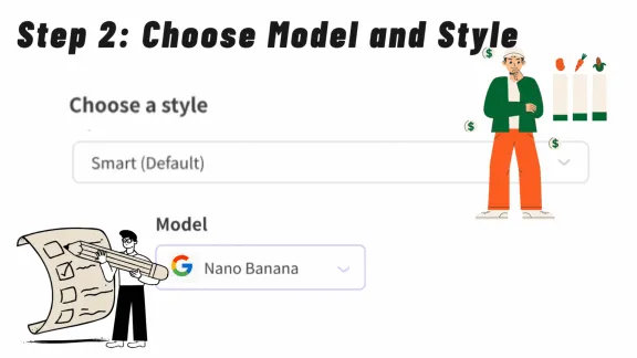 Step 2: Choose Model and Style - VDraw AI