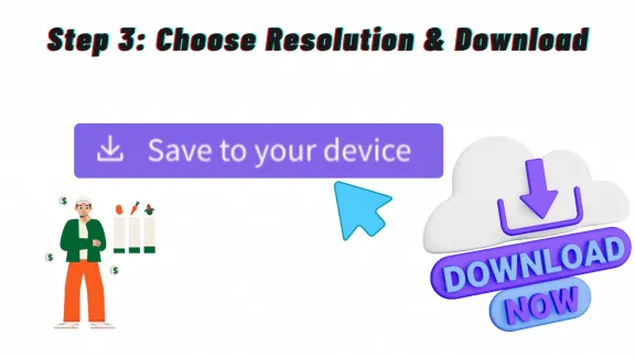 Step 3: Choose Resolution & Download - VDraw AI
